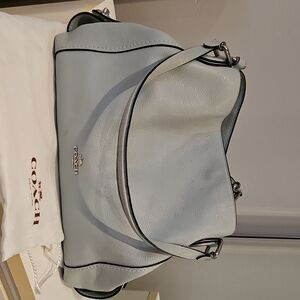 Coach Sky Blue Leather Shoulder Bag